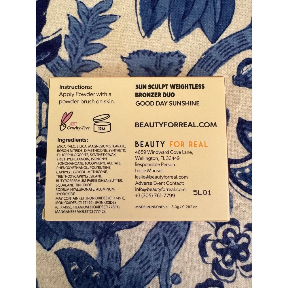 Beauty For Real Sun Sculpt Weightles Bronzer Duo Good Day Sunshine Matte Shimmer